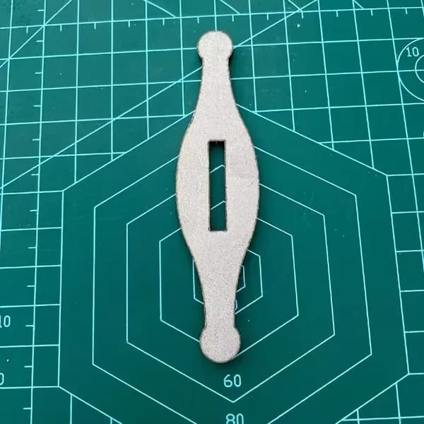 Больстер из латуни для ножа толщина 3 мм, длина88mm,паз 4мм арт. Я-06