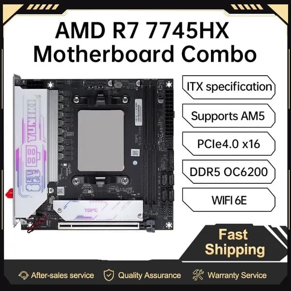 TOPC Мини-ПК (AMD Ryzen 7 7745HX, RAM 64 ГБ, ), черный матовый