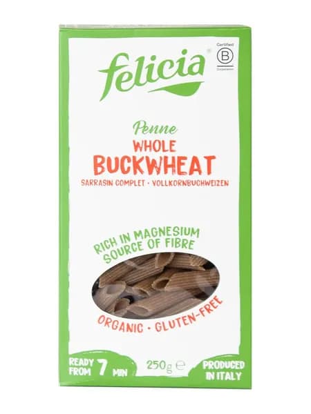 Макароны Felicia Перья без глютена из гречневой муки BIO, 250г