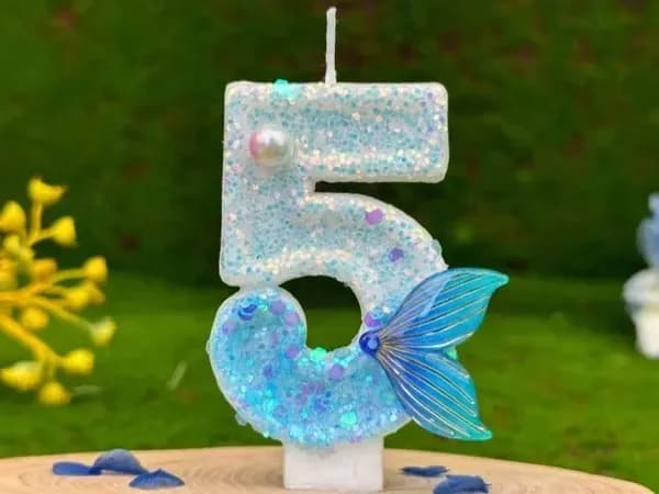 Свечи для торта цифра 5, 7.5 см, 1 шт