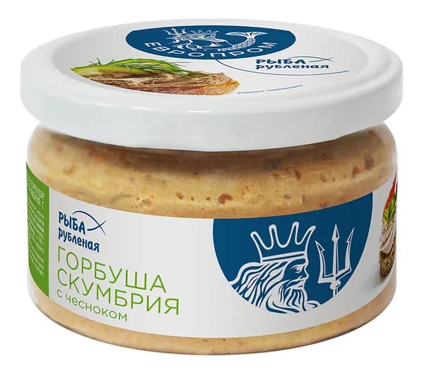 Горбуша-скумбрия ЕВРОПРОМ рубленая с чесноком, 180г