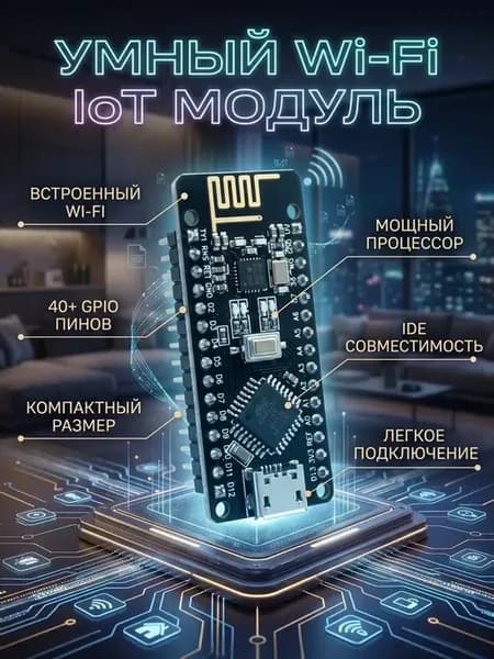 Модуль RF-Nano ATMEGA328P NRF24L01+ Micro USB Type-C