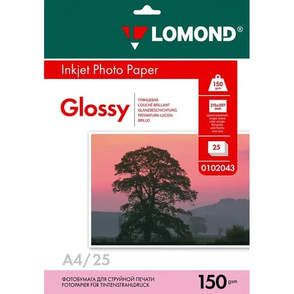 Lomond Фотобумага A4, 25 лист., шт