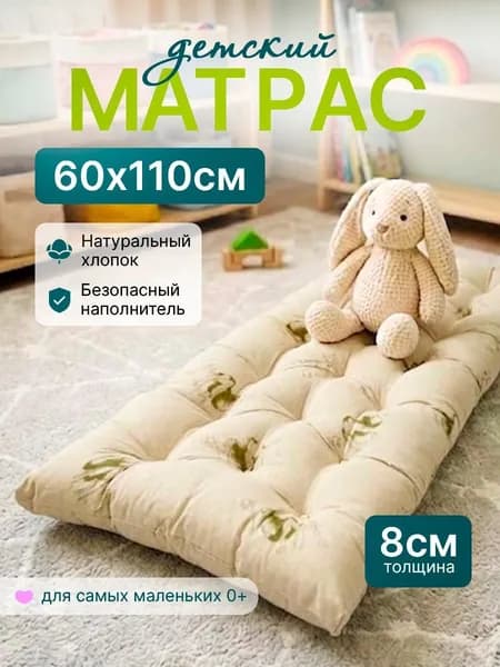 МАТРАСЫ-33 Матрас, Беспружинный, 60х110 см