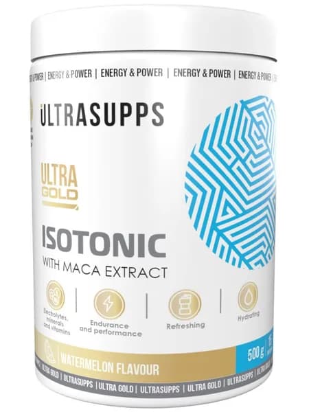 Изотоник + Экстракт маки UltraSupps Ultra Gold Isotonic - 500 г, арбуз