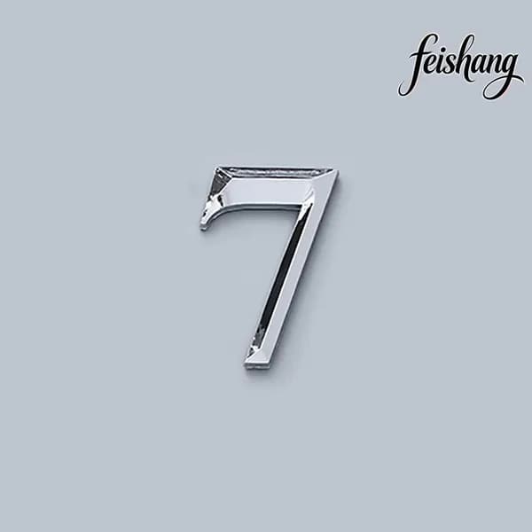 Хромированные цифры для дома 7 см металлический номер на дверь квартиры 0-9
