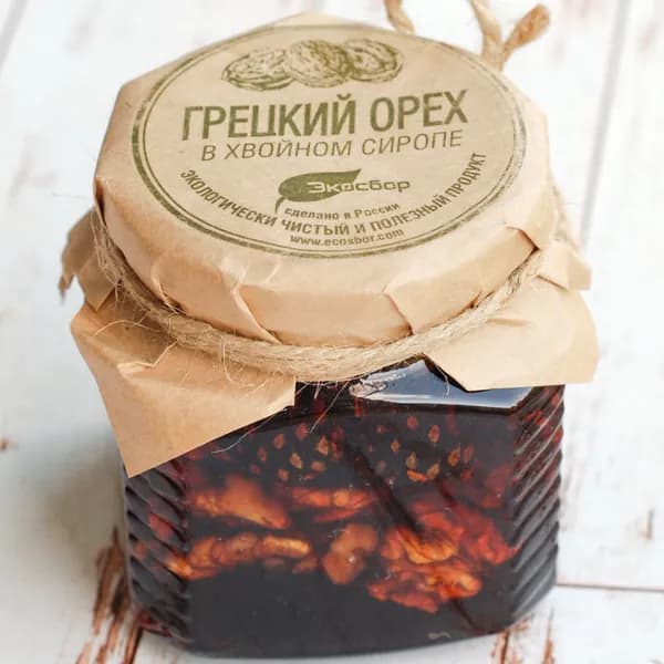 Варенье из шишек с грецкими орехами 300г. Экосбор