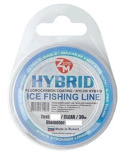 Леска зимняя Zander Master "Hybrid", 30м, 0.080мм