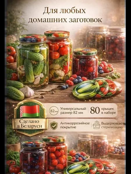 Крышки винтовые для консервирования 80шт