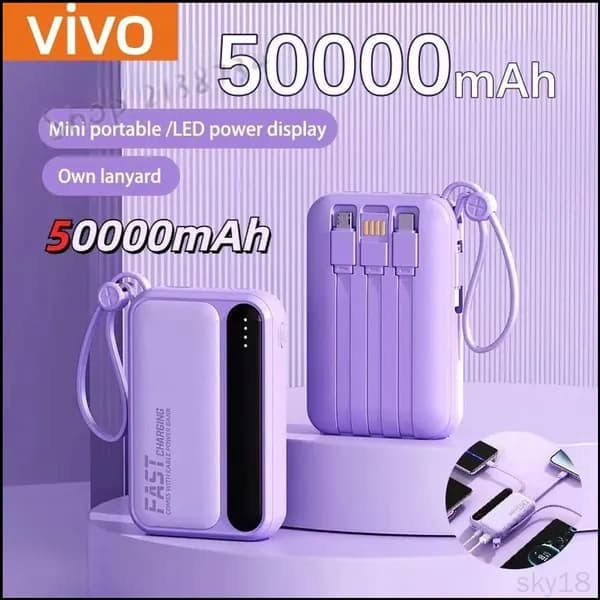 Внешний аккумулятор, 5000 мАч, белый, Внешний аккумулятор