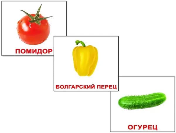 Обучающие карточки Домана Вундеркинд с пеленок "Мини-20. Овощи", 20 развивающих двусторонних карточек