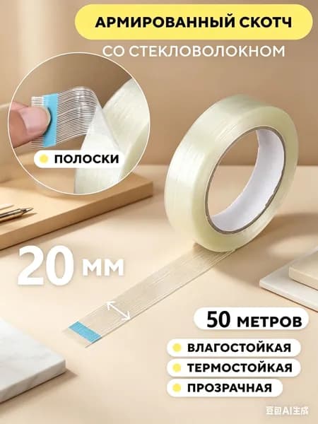 Армирующая лента 20 мм 5 м, 1 шт