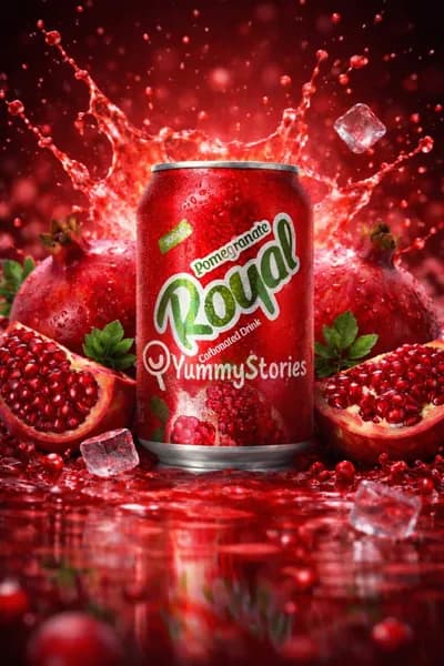 Royal Pomegranate, 0.3 л, (газированный напиток Роял со вкусом граната, жб)