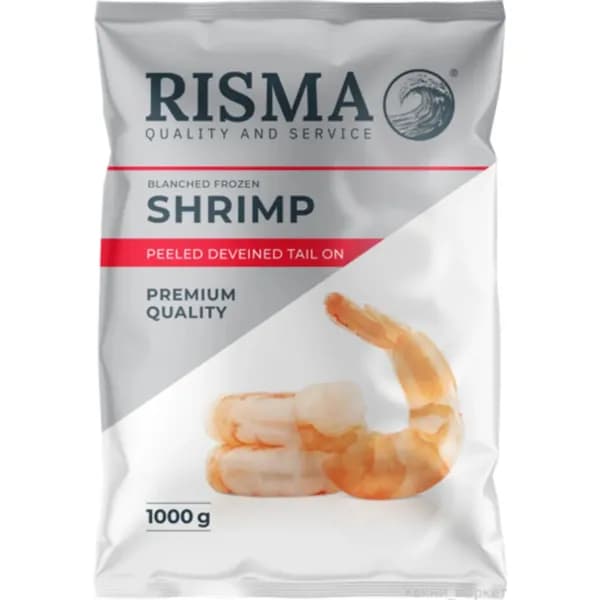 Креветки очищ. с хв. RISMA 31/40 вареные 1 кг