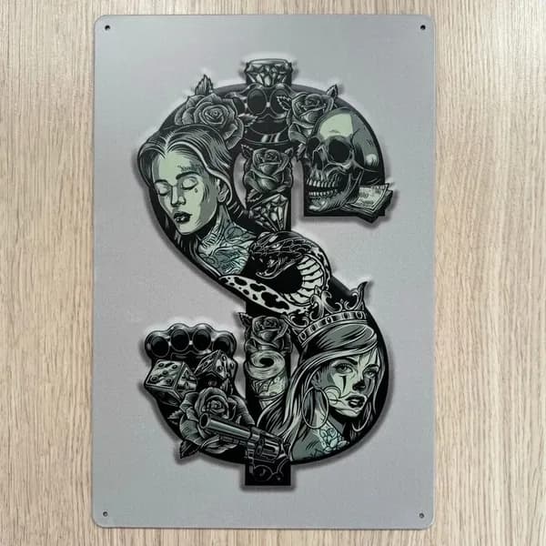 Табличка металлическая интерьерная Арт Доллар Art Dollar