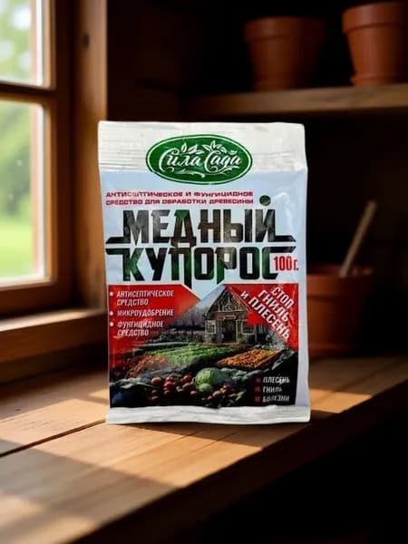 "Сила Сада" Медный Купорос , антисептическое средство от плесени и гнили , 100 г