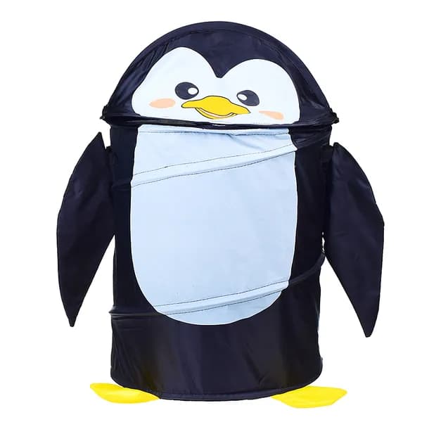 Корзина для игрушек детская 38х38х60 см Диаметр 38 см черный, белый 00-0045 в пакете UralToys