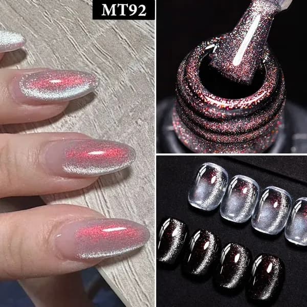 MTSSII Магнитный топ-гель для маникюра 2 в 1: хамелеон и кошачий глаз, магнитный эффект, смываемый гель-лак, база для ногтей (руки/ноги)