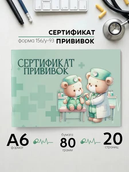 Прививочный сертификат А6