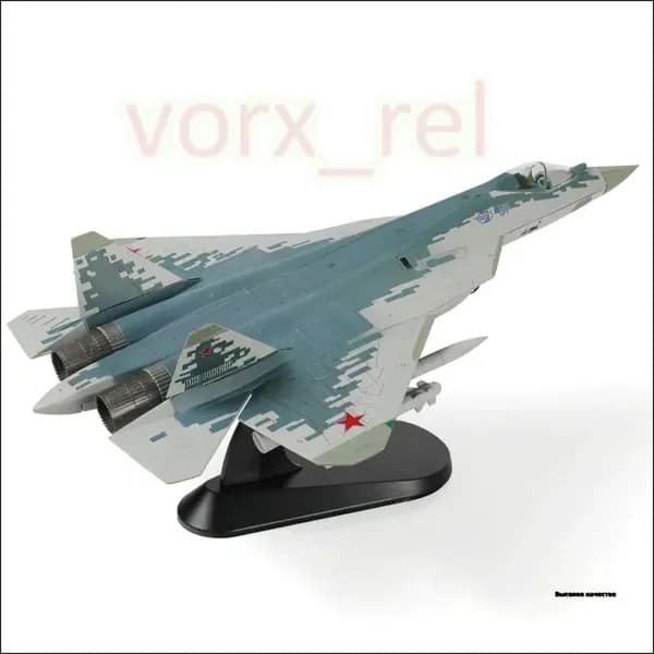 1 / 72 SU-57 Модель самолета с дисплейным стендом Военный стелс SU57 Plane Model Collection Подарок для взрослых