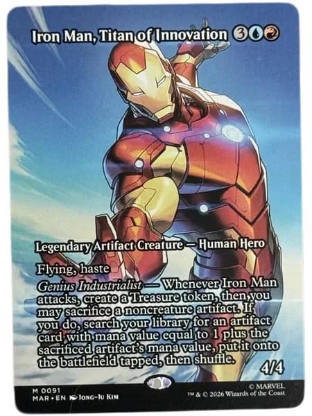 Кастомные прокси-карты высокого качества, MTG PROXY CARDS фойловые карты не, стандартный размер Iron Man, Titan of Innovation MAR #91