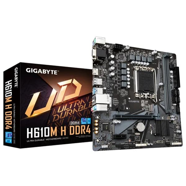 Материнская плата Gigabyte H610M H DDR4, Socket 1700, IntelB660, mATX, RTL