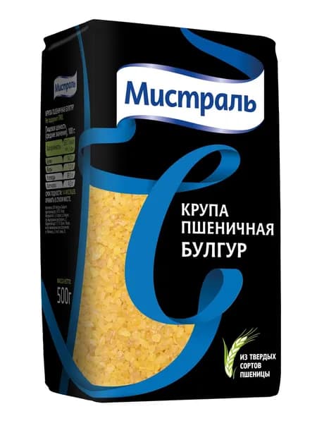 Булгур белый дробленый пропаренный 500 г x 2 упаковки