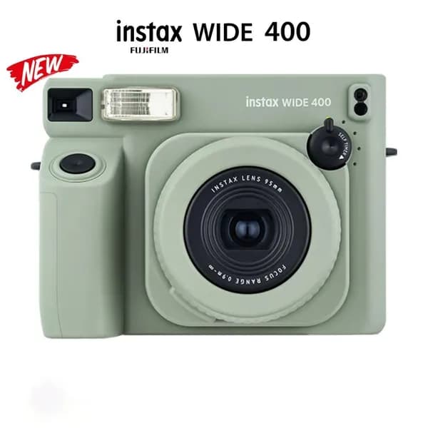 Фотоаппарат моментальной печати Fujifilm Instax WIDE 400, широкоформатный 6299 мм, автоспуск, подставка в комплекте, макро-линза, Зеленый
