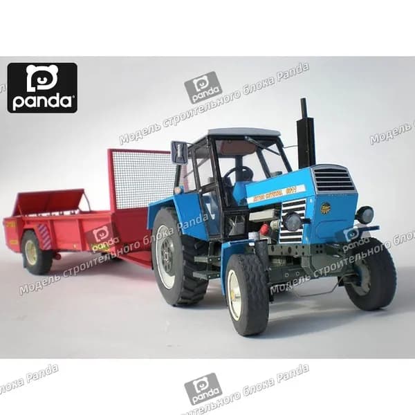 1:32, Чешский Zetor 8011, трактор, бумажная модель сельскохозяйственной техники,