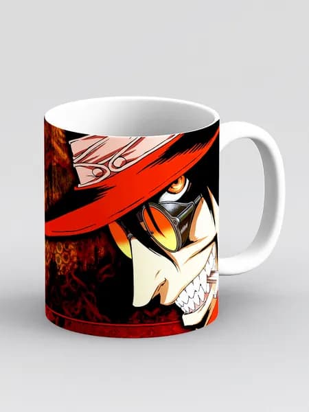 Кружка "Аниме. Охотник на вампиров Хеллсинг Алукард. Hellsing (очки)"