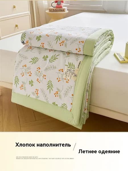 Одеяло Евро 200x230 см, Летнее, с наполнителем Вата, комплект из 1 шт