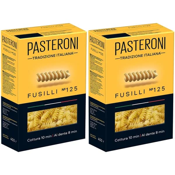 Макаронные изделия Pasteroni Спиральки No 125 400 г, набор: 2 штуки