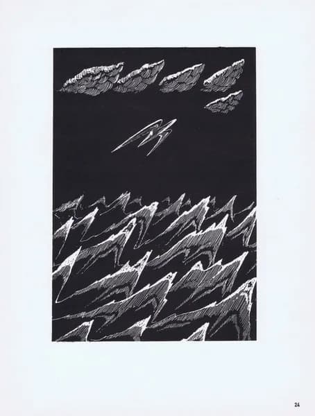Кордильеры. Стасис Красаускас. Антикварная цинкография. СССР, 1966 год