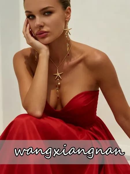 Стильное колье морская звезда для вечера