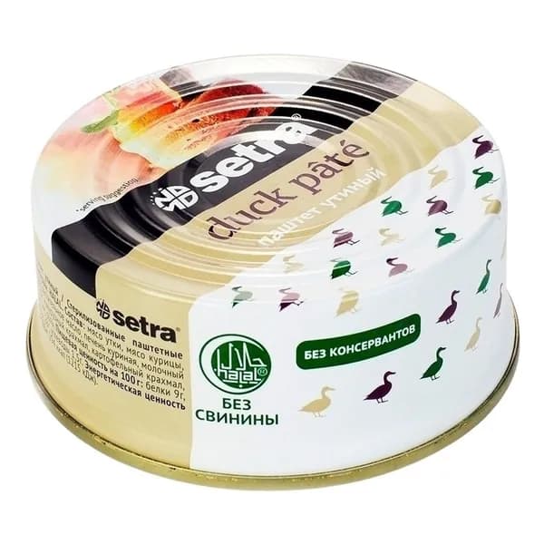Паштет утиный Setra Halal 100 г