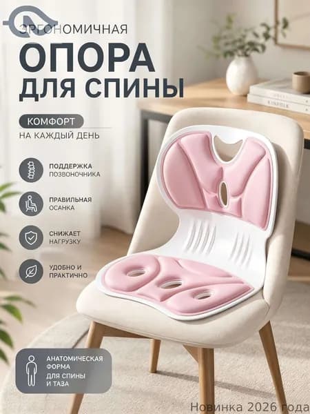 Ортопедический стул, Ткань, розовый