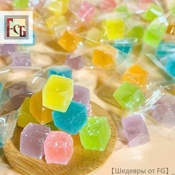 Фруктовые мармеладные кристаллические янтарные конфеты. 45pcs
