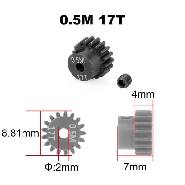 PYFORE шестерни мотора 0.5M 2 мм 13T-27T для RC моделей 1/18 и 1/24 аксессуары для моторов 1525 и 1625