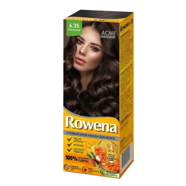 Rowena Крем-краска стойкая для волос тон 6.35 Каштановый