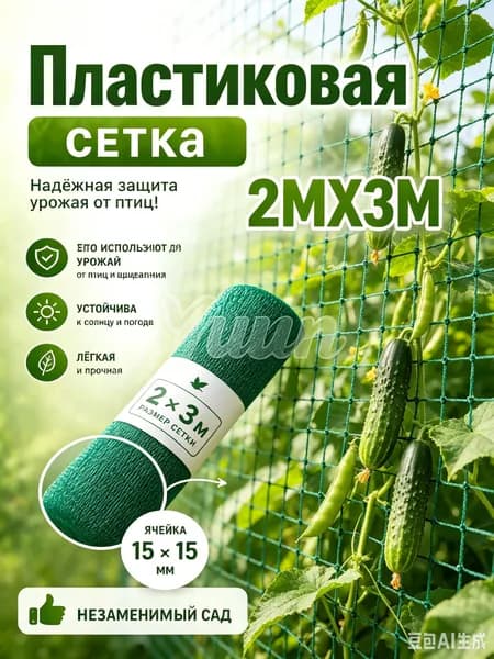 Сетка садовая защитная от птиц,Пластик,10х4м