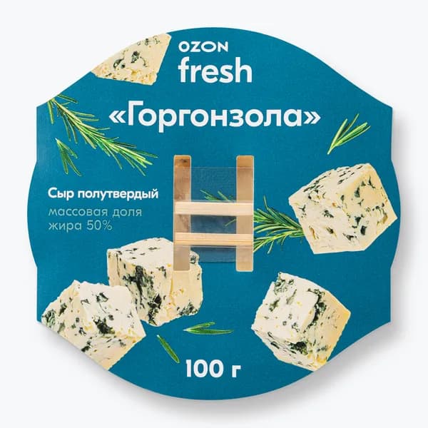 Сыр полутвердый Горгонзола 50%, 100 г, Ozon fresh