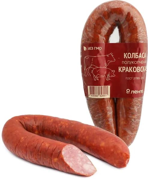 Колбаса полукопченая ЛЕНТА Краковская, 360г