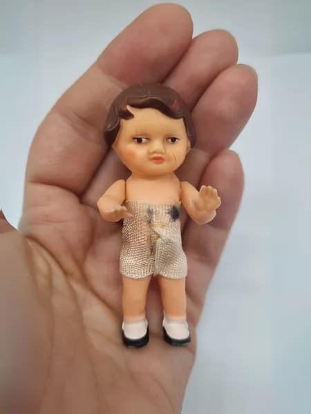 Винтажная кукла ГДР ARI 7 см в чёрных туфельках