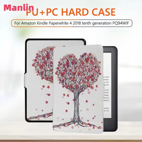 Чехол для Kindle Paperwhite 4 (2018) с матовой текстурой и рисунком