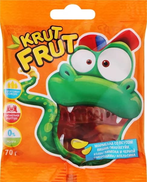 Мармелад жевательный KRUTFRUT Змейка, 70г