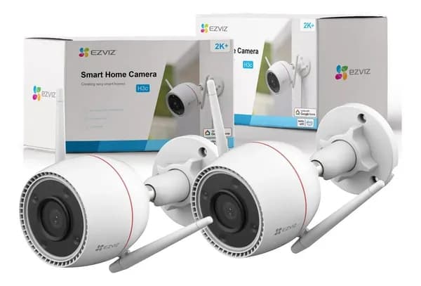 IP видеокамера Ezviz CS-H3C Color 4мп Уличная Wi-Fi камера встроенный микрофон и слот под microsd карту c ИК подсветкой 30 м Комплект 2 штуки