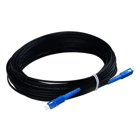 20м кабель оптический FTTH 1 волокно, с connector SC (коннектор типа SC) сталь