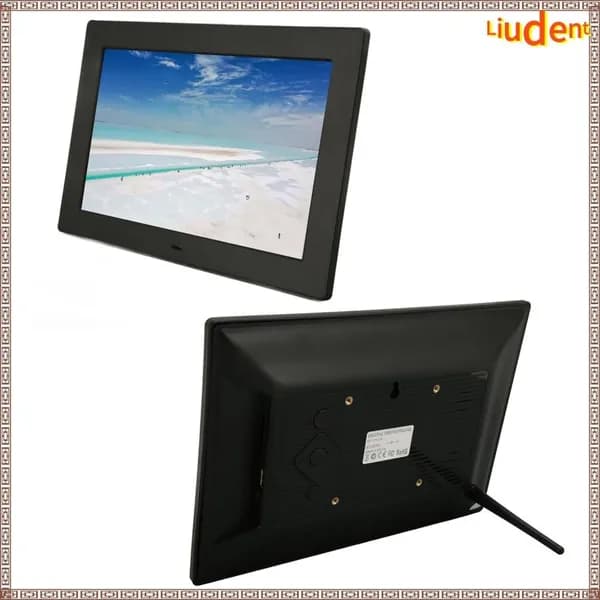 10 Inch Digital Photo Frame, Удобный обмен контентом и простая установка, для ежедневного использования дома Черный британский стандарт