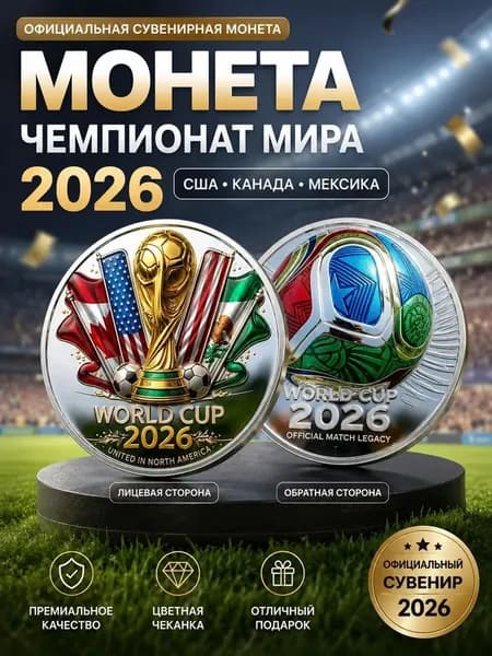 Монета в честь Чемпионата мира по футболу 2026 года