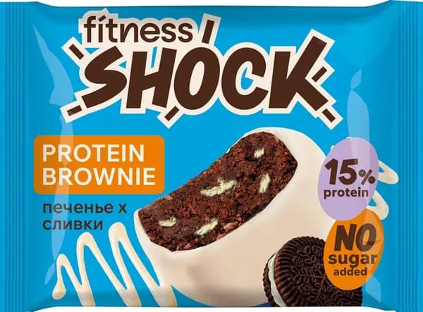 Пирожное FITNESSHOCK Брауни с аром. печенья (Россия) 50г